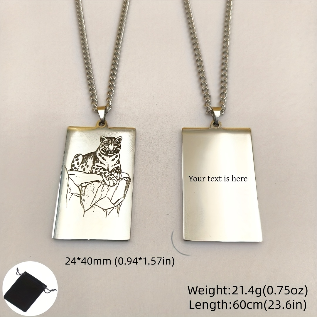 Personalized Custom Photo Engraved Necklace — Unique Gift
